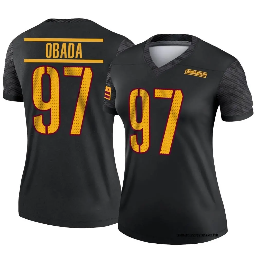 Legend Black Women's Efe Obada Washington Commanders Alternate Jersey