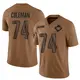 Limited Brown Men's Brandon Coleman Washington Commanders 2023 Salute To Service Jersey