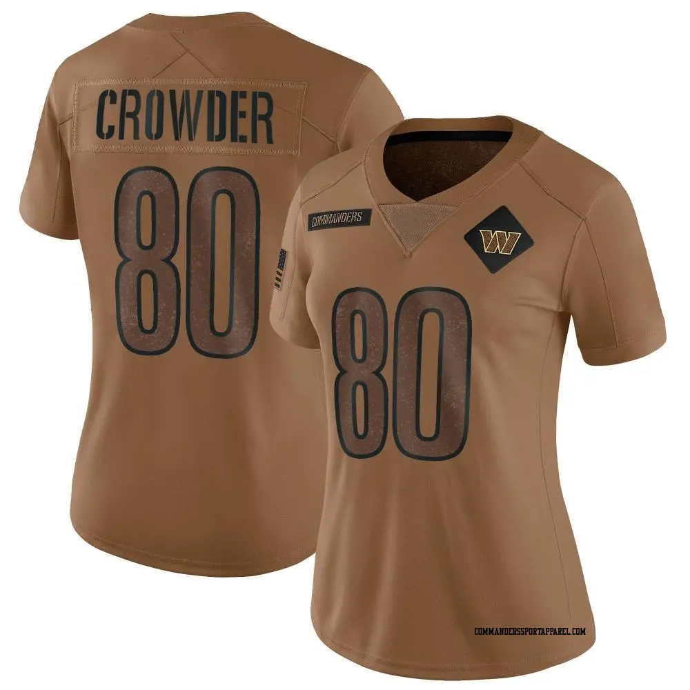 Limited Brown Women's Jamison Crowder Washington Commanders 2023 Salute To Service Jersey